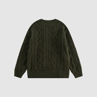 Unisex Retro Twist Knitted Couple Sweater - ChoreGirl