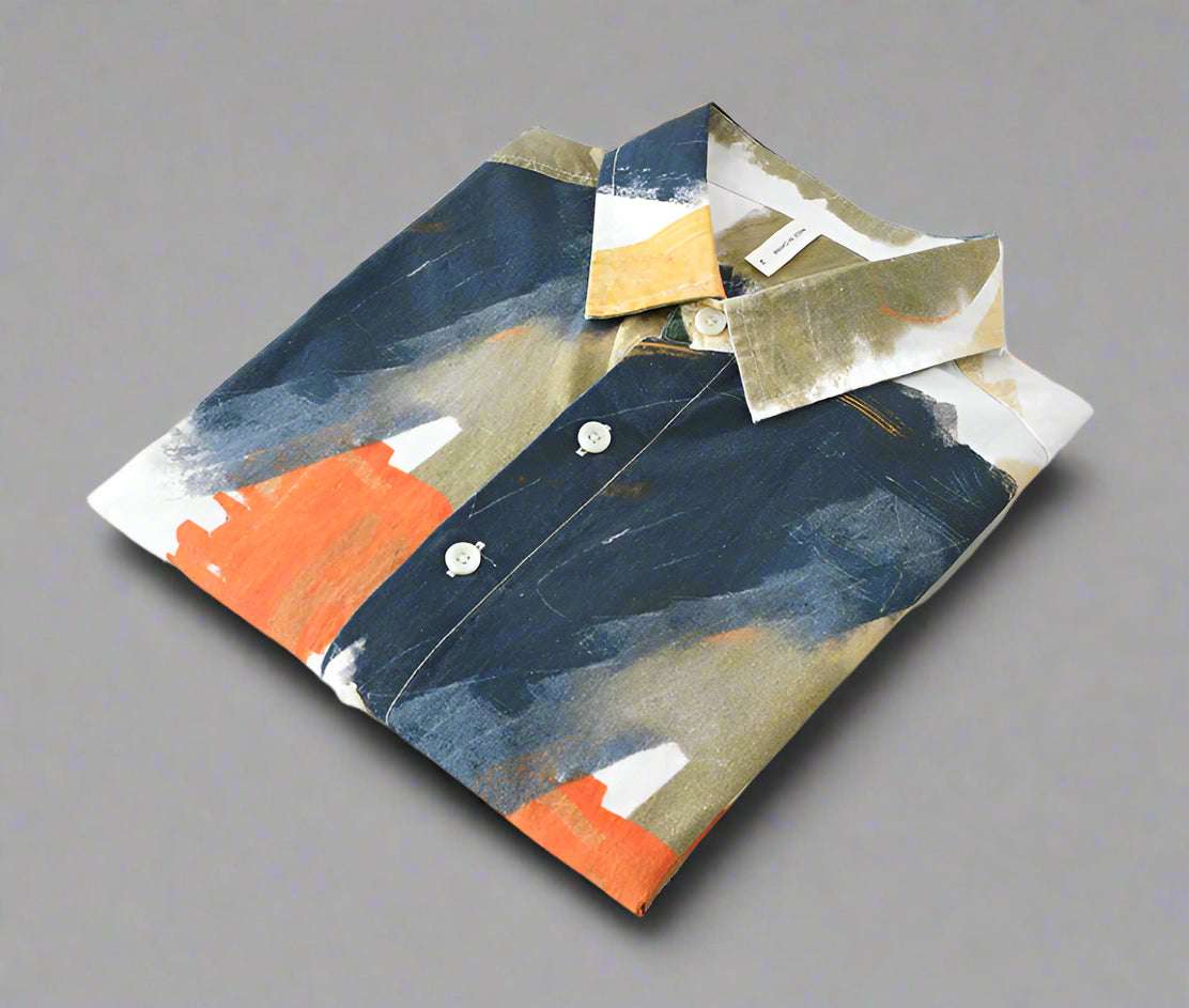 Men's Casual Long Sleeve Artistic Loose Shirt - ChoreGirl