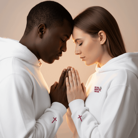 Be Still & Know That I Am God Hoodie — Christian Cross Faith Unisex oversized hoodie