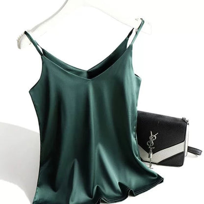 Women's Italian Camisole Spaghetti Strap V-neck Top - ChoreGirl