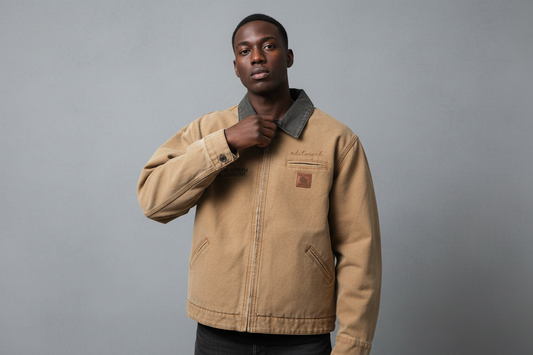 Elegante, lässige Jeansjacke mit Reißverschluss für Herren