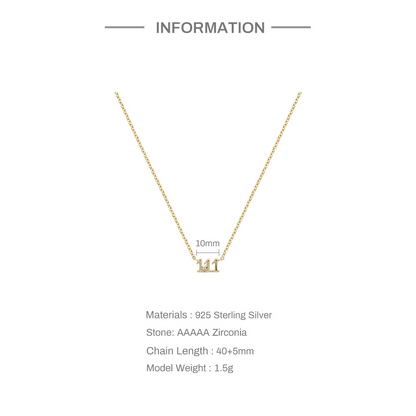 Unisex Angel Numbers Necklace - ChoreGirl