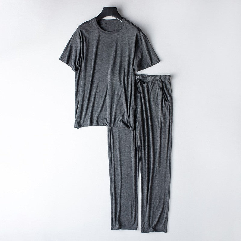 Men's Thin and Loose Short-sleeved T-shirt and Trousers Loungewear Set - ChoreGirl