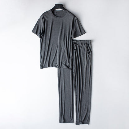 Men's Thin and Loose Short-sleeved T-shirt and Trousers Loungewear Set - ChoreGirl