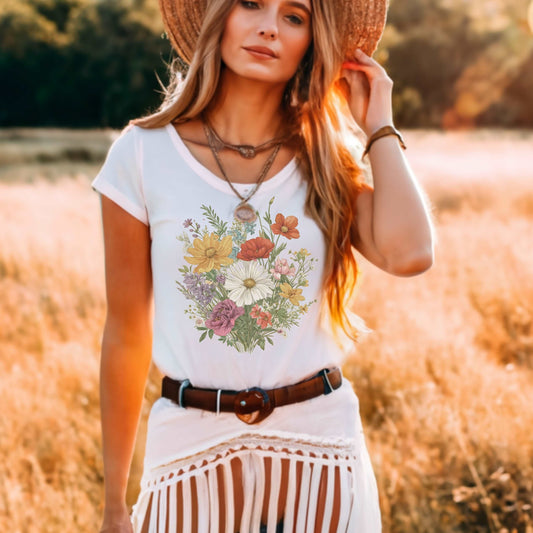 Custom Unisex Botanical Vintage Cottagecore Style Jersey Short Sleeve Tee | PERSONALIZED - ChoreGirl