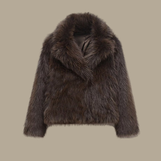 Women's Casual Long Sleeve Soft Furry Coat - ChoreGirl
