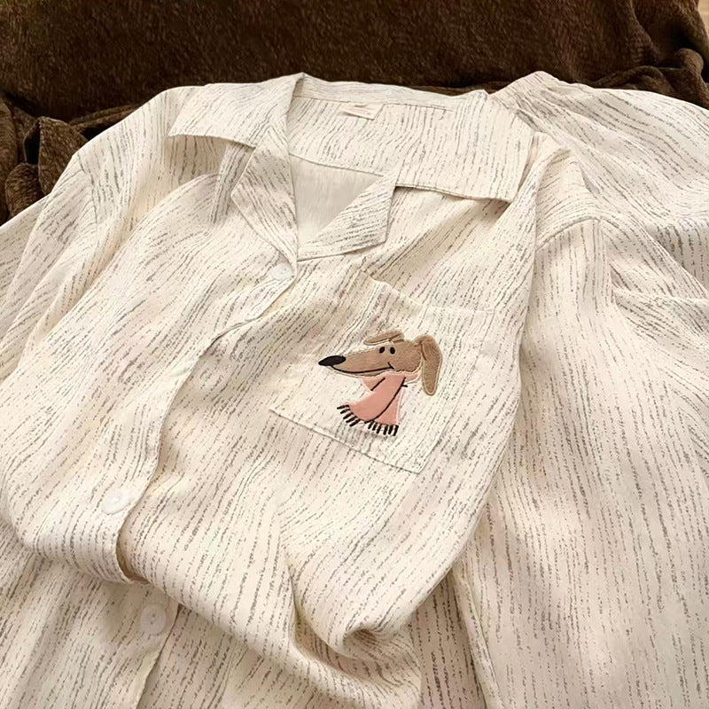 Women''s Cozy Cute Cartoon Dog Pajamas Set