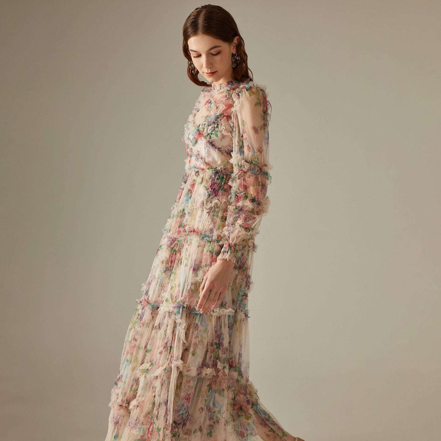 Women's Elegant Organza Pleated Dress - ChoreGirl