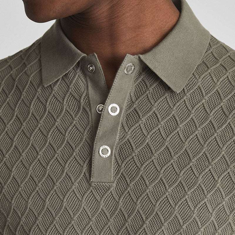 Men's Textured Polo Short-sleeved Shirt - ChoreGirl