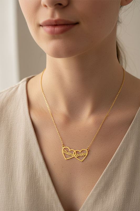 Elegant Personalized Heart Necklace - Name Design
