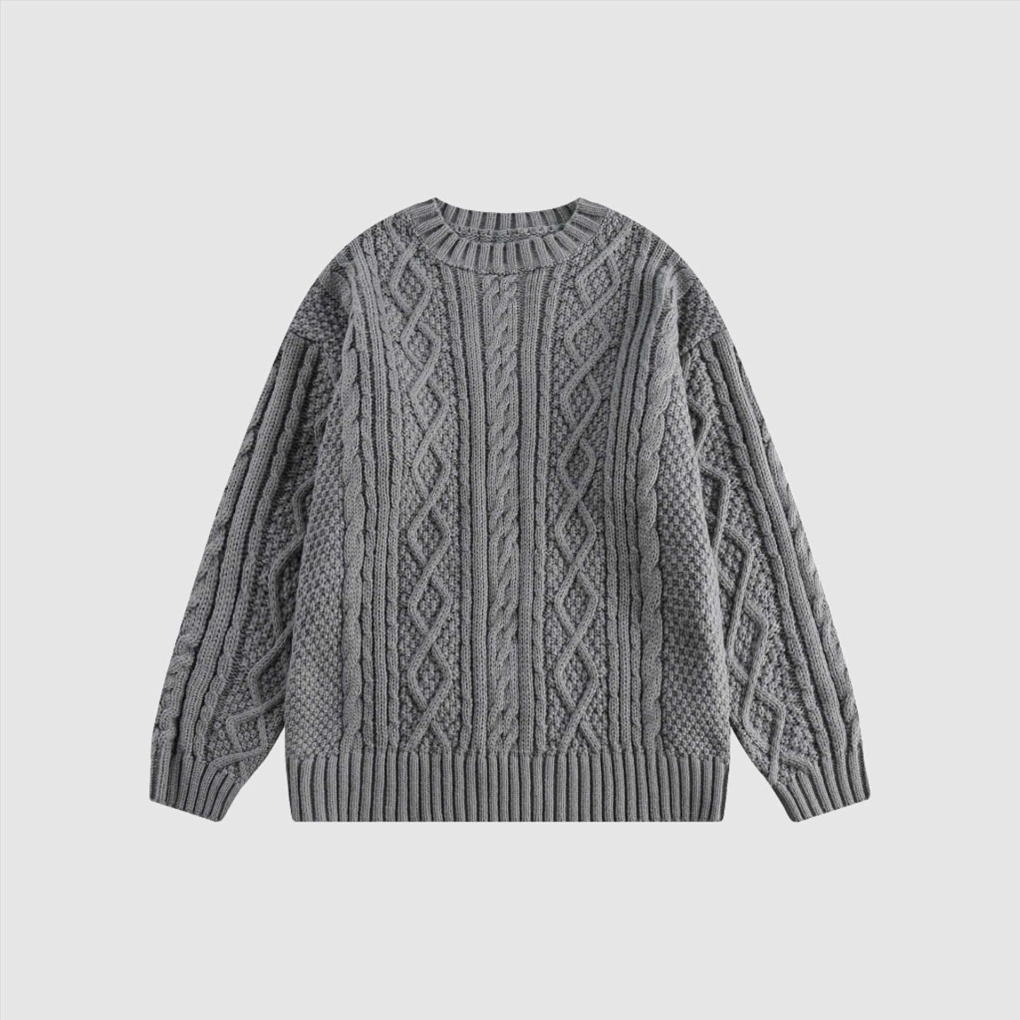 Unisex Retro Twist Knitted Couple Sweater - ChoreGirl