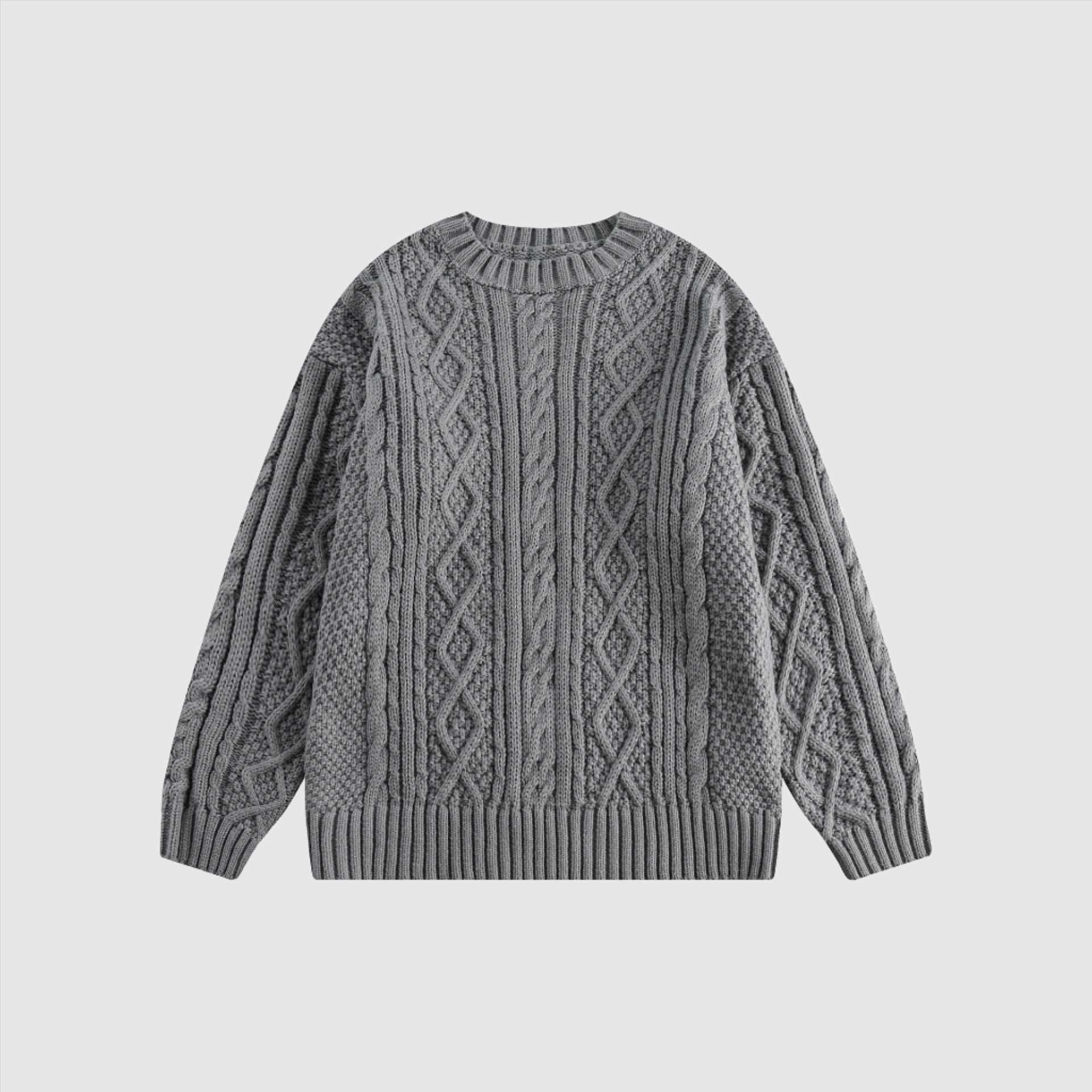 Unisex Retro Twist Knitted Couple Sweater - ChoreGirl