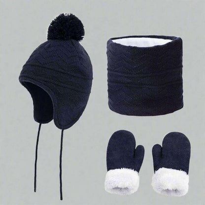 Kids Warm Hat, Scarf and Gloves Set