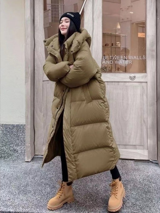 Women's Long Loose Over-knee Cotton-padded Coat - ChoreGirl