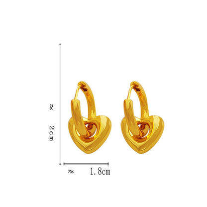 Women's Love Heart Earrings - ChoreGirl