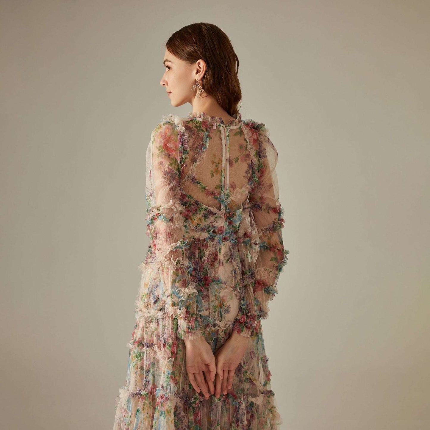 Women's Elegant Organza Pleated Dress - ChoreGirl