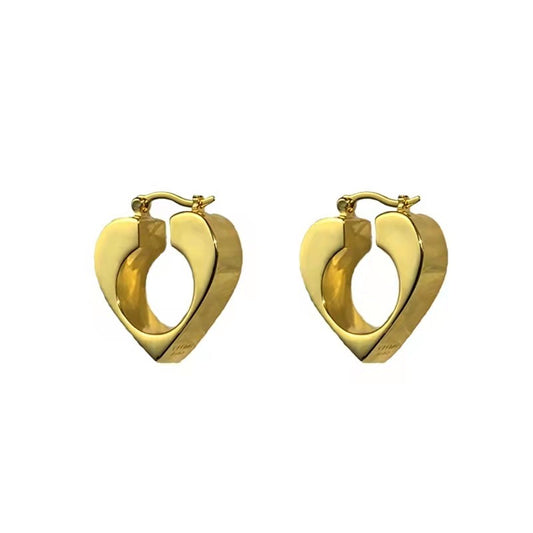 Women's Heart Shape Metal Retro High Quality Earrings - ChoreGirl