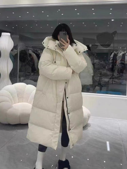 Women's Long Loose Over-knee Cotton-padded Coat - ChoreGirl