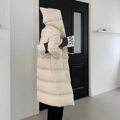 Women's Elegant Long Down Coat - ChoreGirl