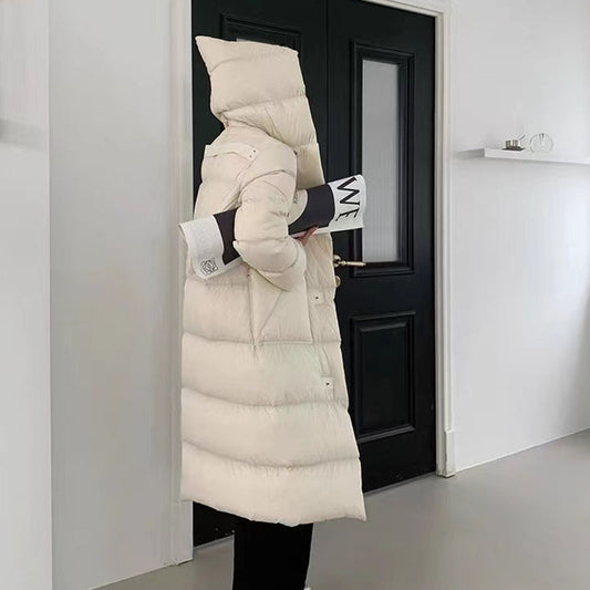Women's Elegant Long Down Coat - ChoreGirl