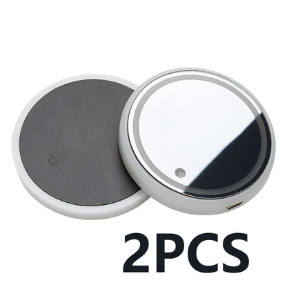 Colorful LED Light-up Solar & USB Charging Non-slip Ambient Light Cup Holder For Car - ChoreGirl