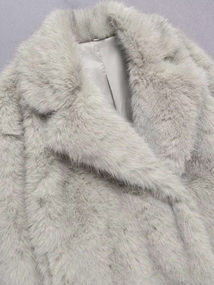 Women's Casual Long Sleeve Soft Furry Coat