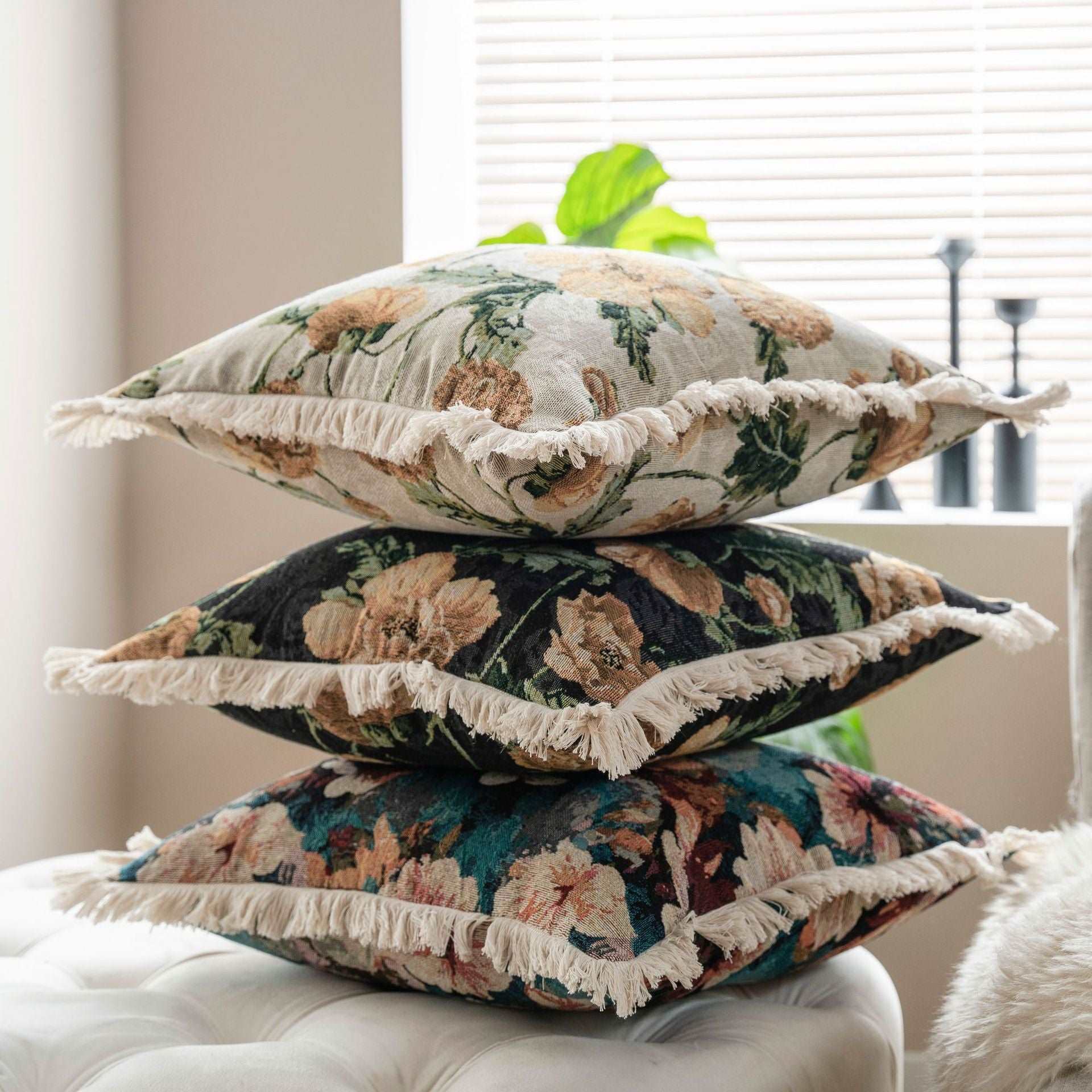 American Jacquard Multicolor Couch Pillow Case (NO INSERT PILLOW) - ChoreGirl