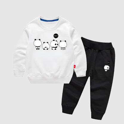 Kids Custom Design Long-sleeved Sweatshirt and Sweatpants Two piece Outfit Set | PERSONALIZED - ChoreGirl
