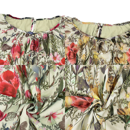 Elegant Floral Print Long Sleeve Maxi Dress - Women