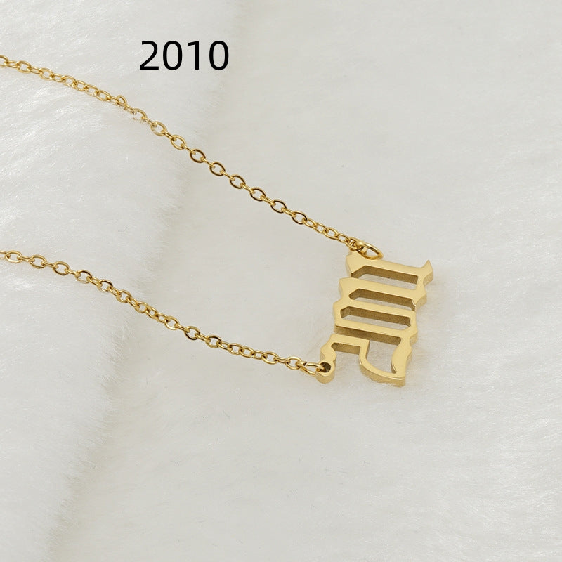 Unisex 18K Stainless Steel 1990-2022 Year Necklace - ChoreGirl