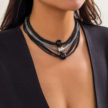 Women's Exaggerated Bold Metal Ball Pendant Necklace - ChoreGirl