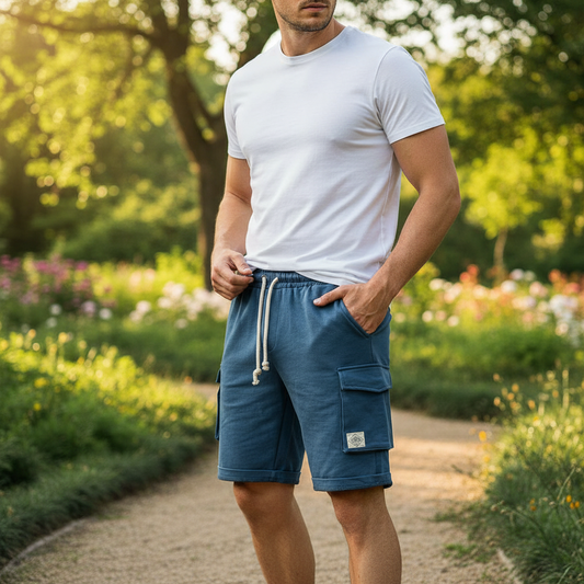 Elegante, lässige Shorts mit elastischem Bund für Herren