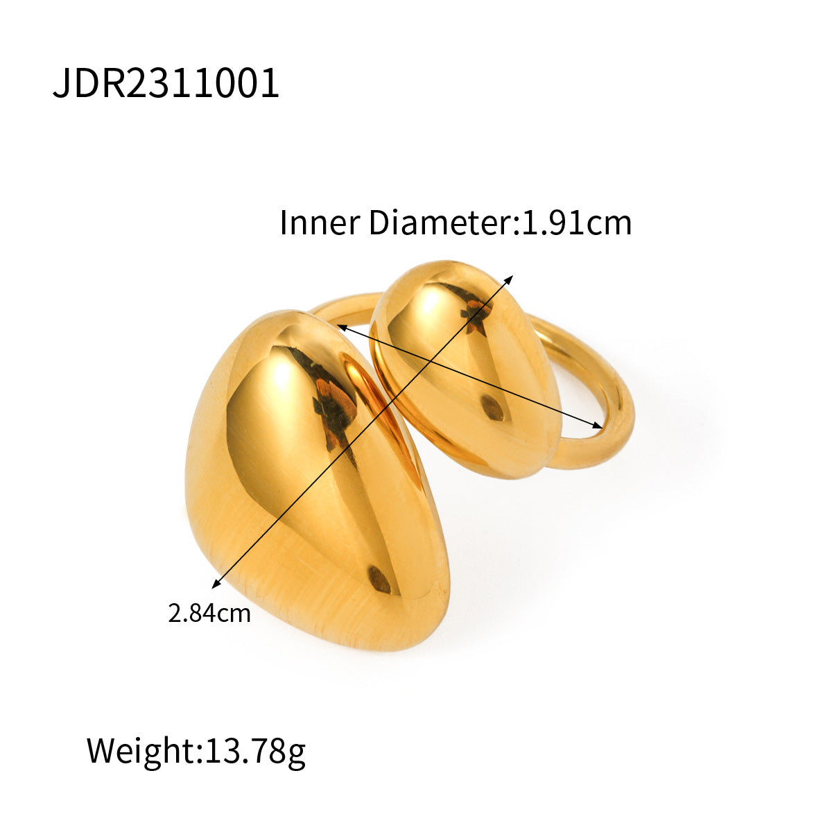 Women's Elegant Non-fading Open Ring - One Size - ChoreGirl