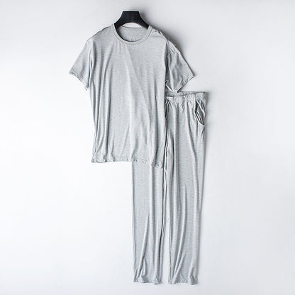 Men's Thin and Loose Short-sleeved T-shirt and Trousers Loungewear Set - ChoreGirl