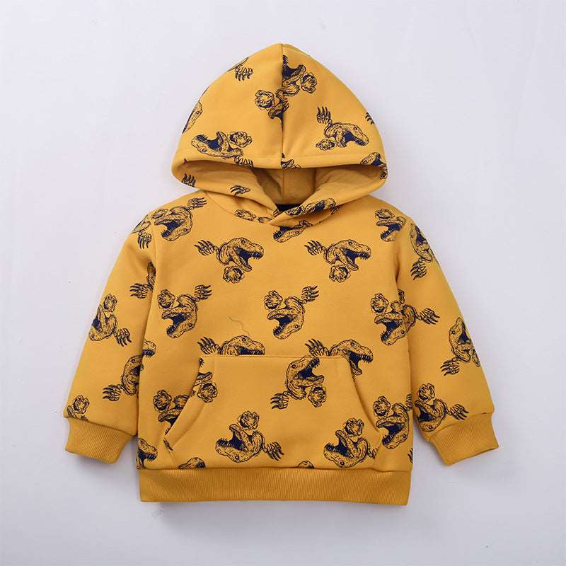 Boy's Long Sleeve Animal Print Hoodie - ChoreGirl