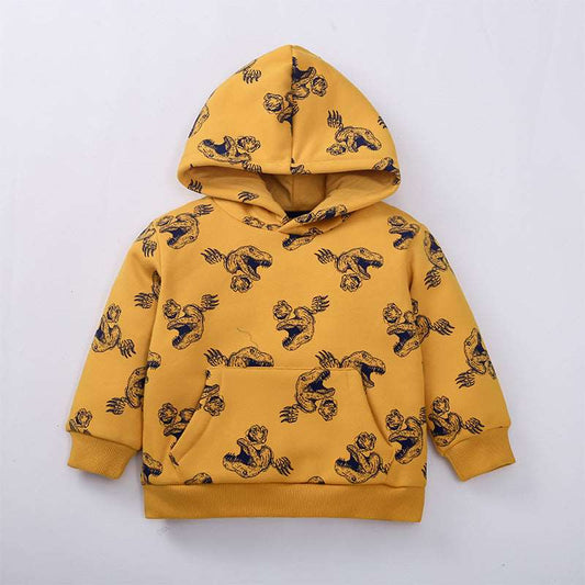 Boy's Long Sleeve Animal Print Hoodie - ChoreGirl