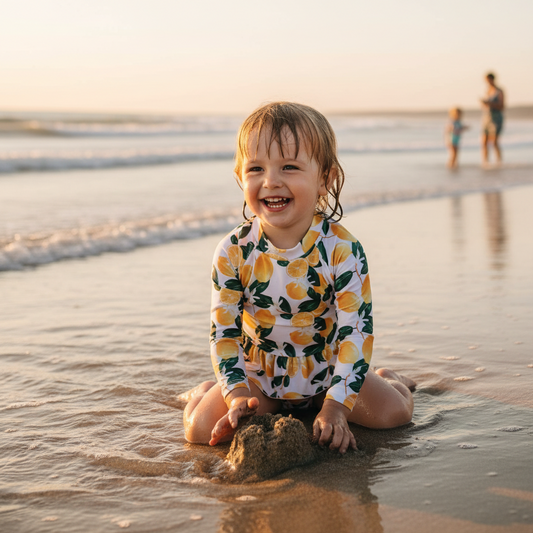 Baby Girl's Sun Protection Two-piece Swimsuit