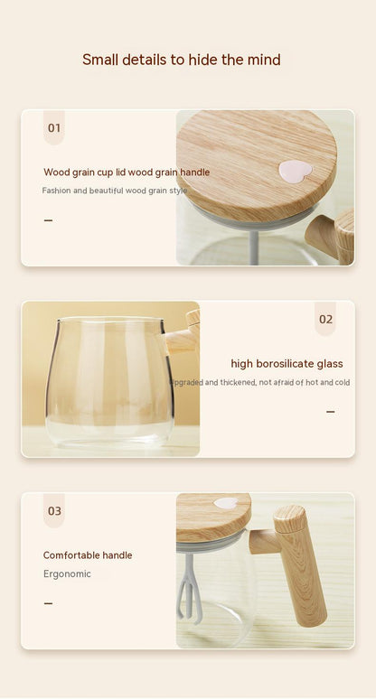 Electric 400ML Self Stirring Glass Mug - ChoreGirl