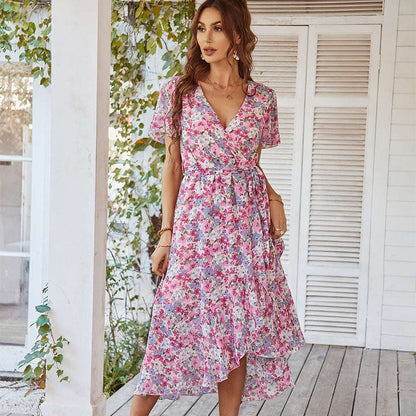 Women's Flowy Chiffon Summer Dress - ChoreGirl