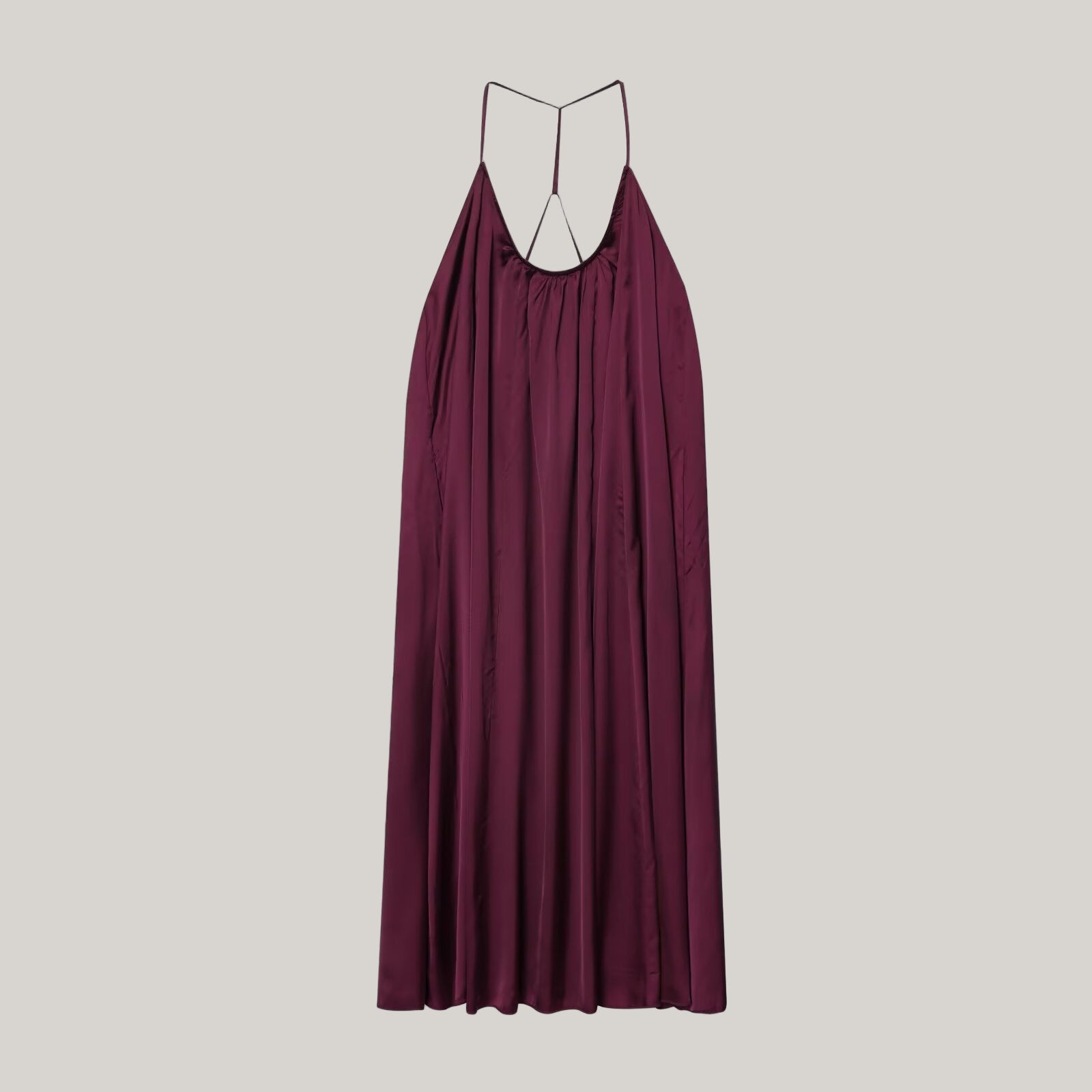 Women's Elegant Silk Satin Loose Sling Dress - ChoreGirl