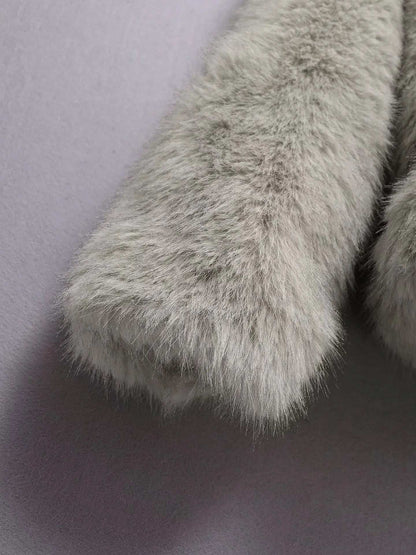 Women's Casual Long Sleeve Soft Furry Coat