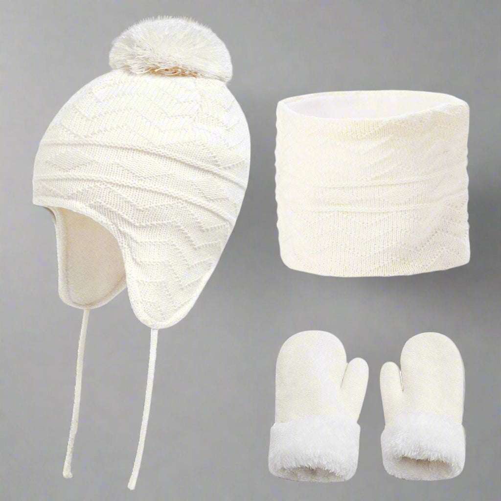 Kids Warm Hat, Scarf and Gloves Set