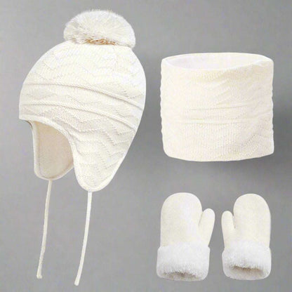 Kids Warm Hat, Scarf and Gloves Set
