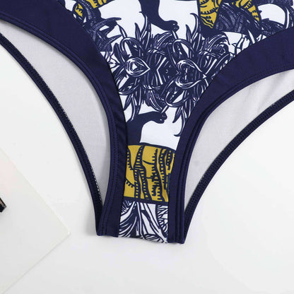 Women's High Waist Bikini Swimsuit with Cover-up Scarf - ChoreGirl