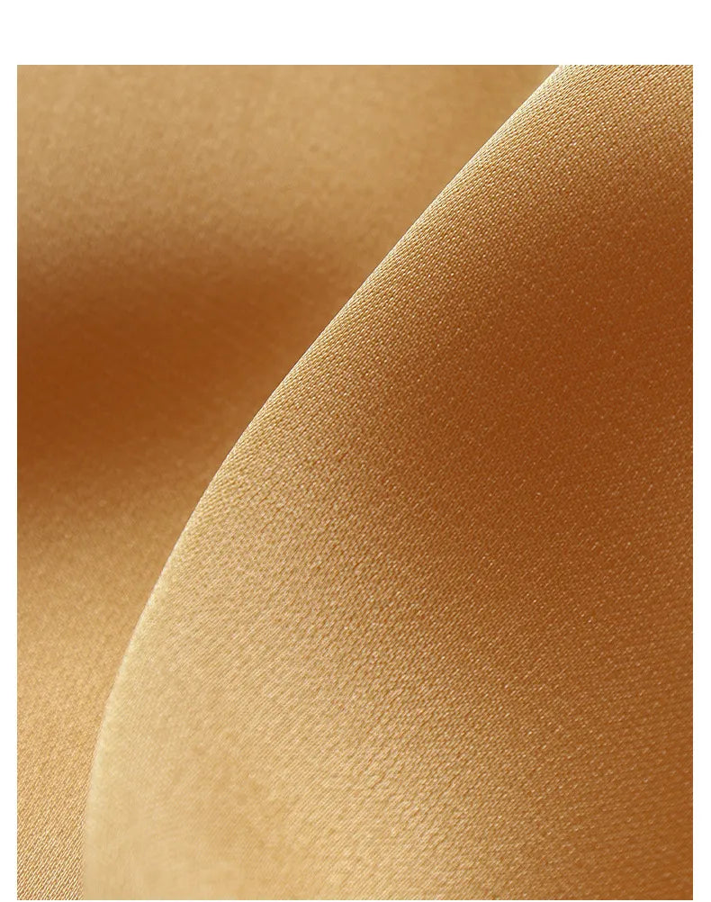 Elegant Solid Color Lace-Trimmed Robe - Women's Satin