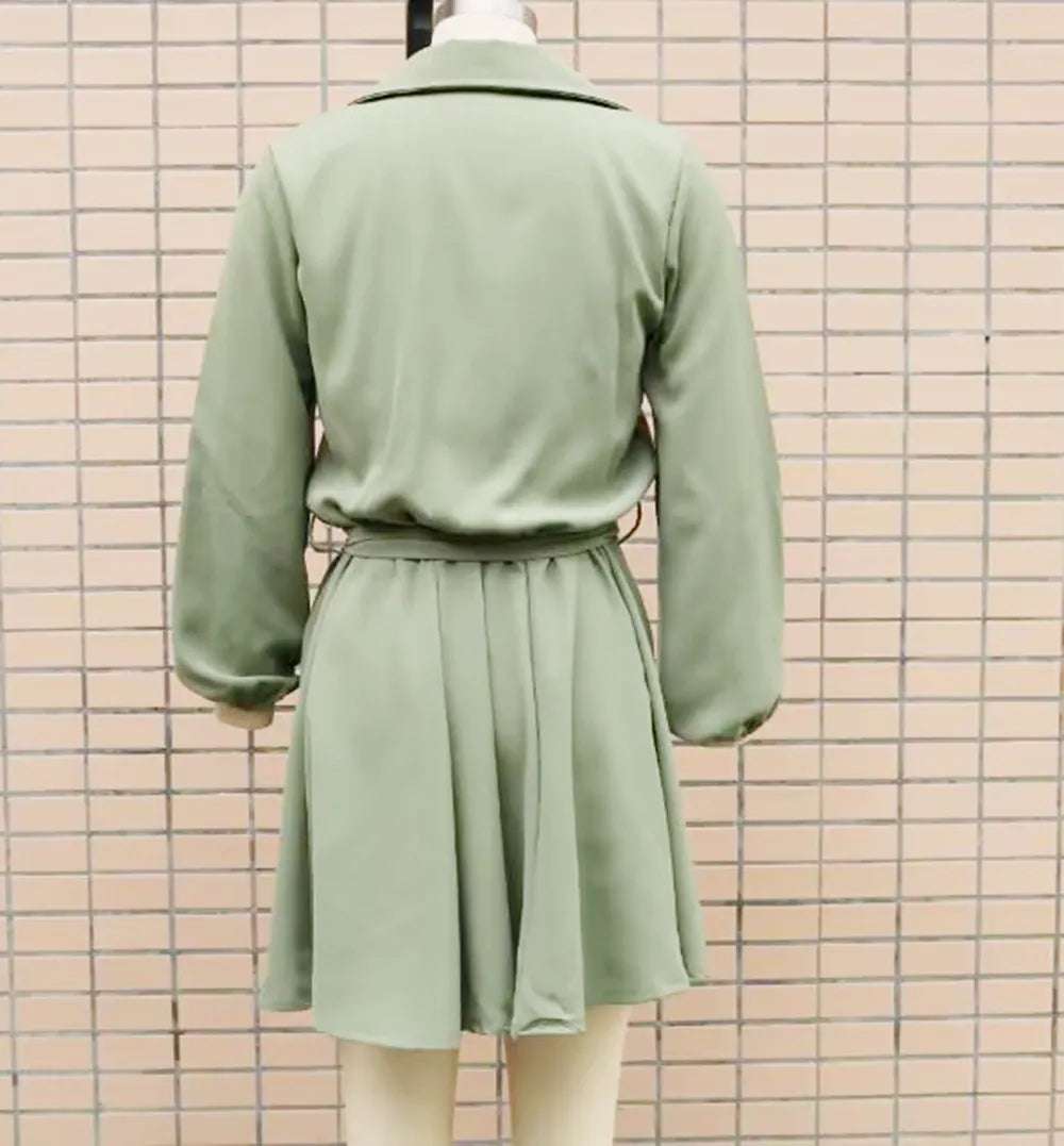 Women's Casual Long Sleeve Loose Shirt Dress