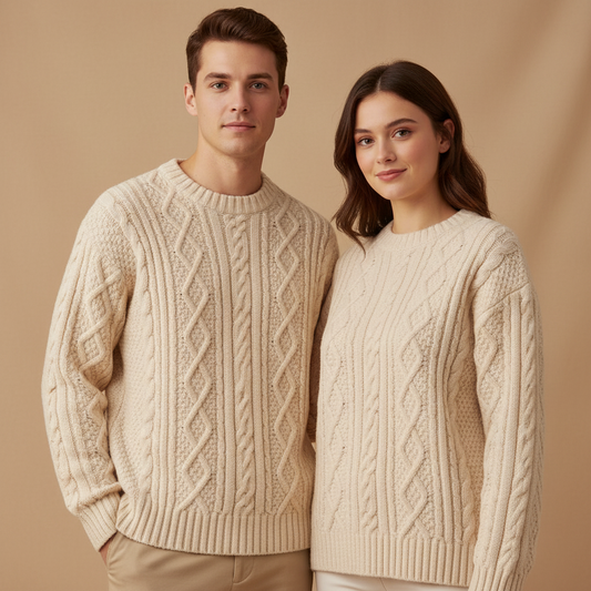 Unisex Retro Twist Knitted Couple Sweater