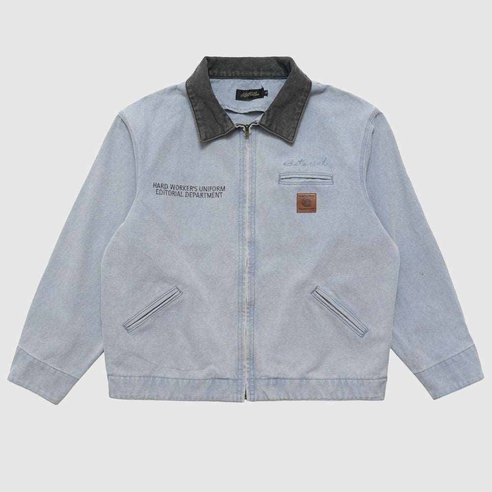 Men's Casual Loose Zip-up Denim Jacket - ChoreGirl