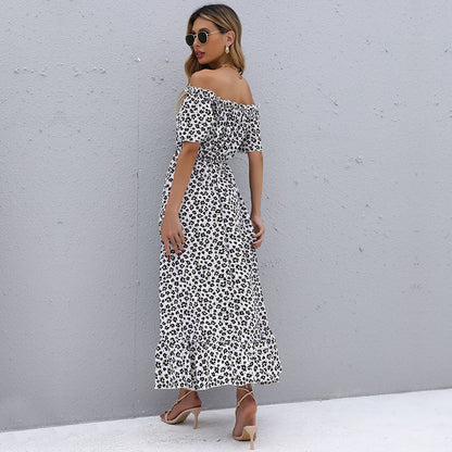 Women's Fashion Irregular Off-shoulder Dress - ChoreGirl