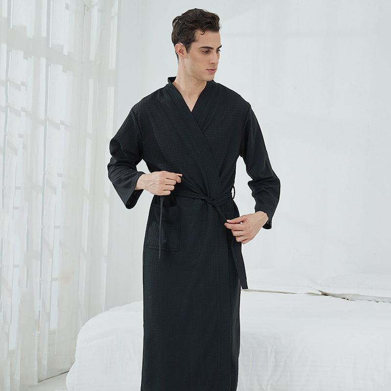Unisex Couples Matching Mid-Sleeve Robe - ChoreGirl